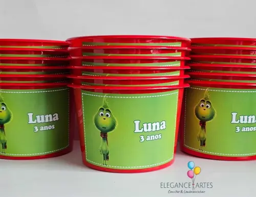 Balde de Pipoca Grinch