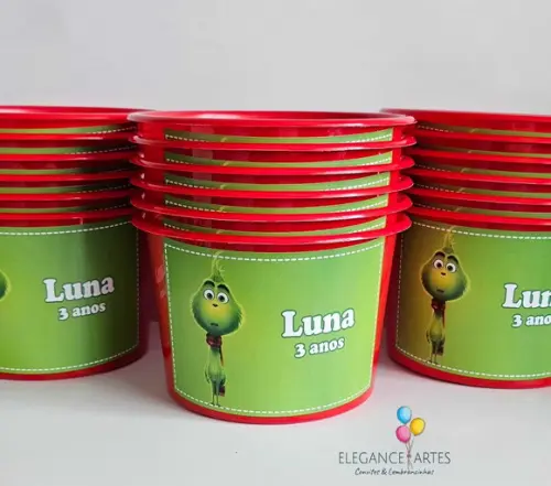 Balde de Pipoca Grinch