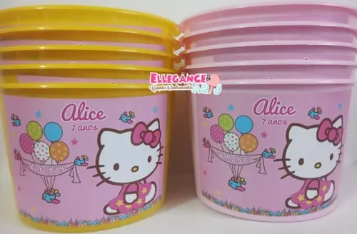 Balde de Pipoca Hello Kitty