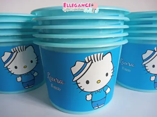 Balde de Pipoca Hello Kitty Menino