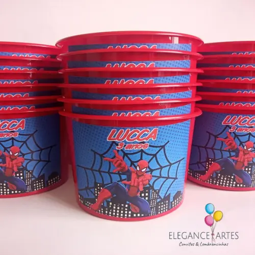 Balde de Pipoca Homem Aranha