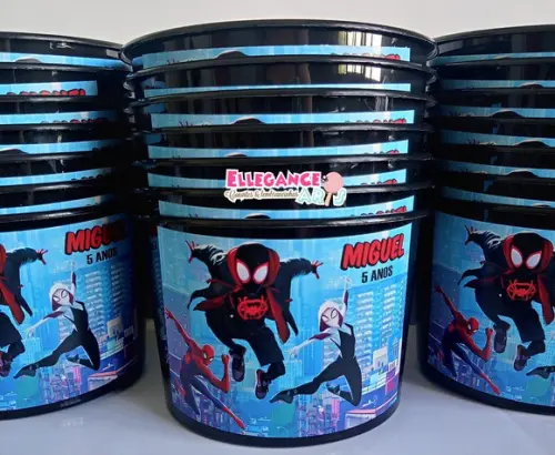 Balde de Pipoca Homem Aranha no Aranhaverso