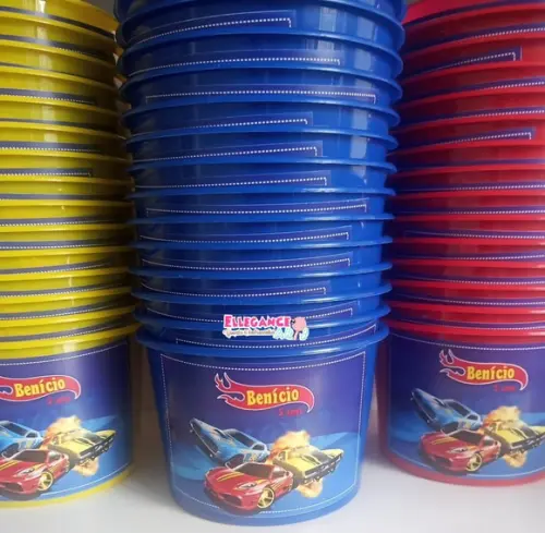 Balde de Pipoca Hot Wheels