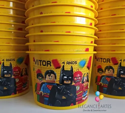 Balde de Pipoca Lego Heróis