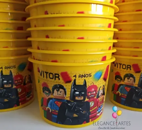 Balde de Pipoca Lego Heróis