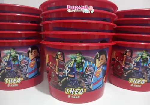 Balde de Pipoca Lego Heróis