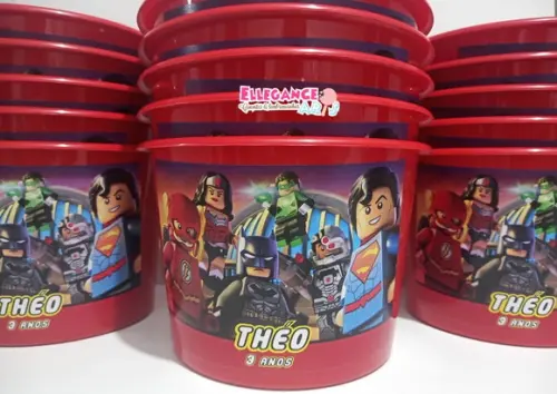 Balde de Pipoca Lego Heróis