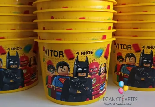 Balde de Pipoca Lego Heróis