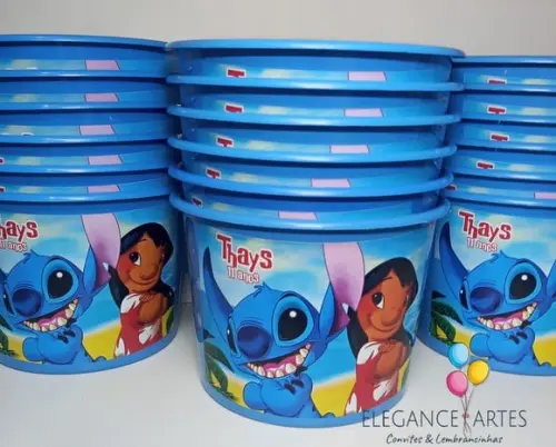 Balde de Pipoca Lilo e Stitch