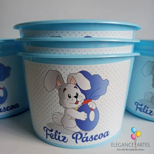 Balde de Pipoca Lembrancinha de Páscoa