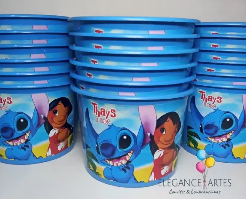Balde de Pipoca Lilo e Stitch
