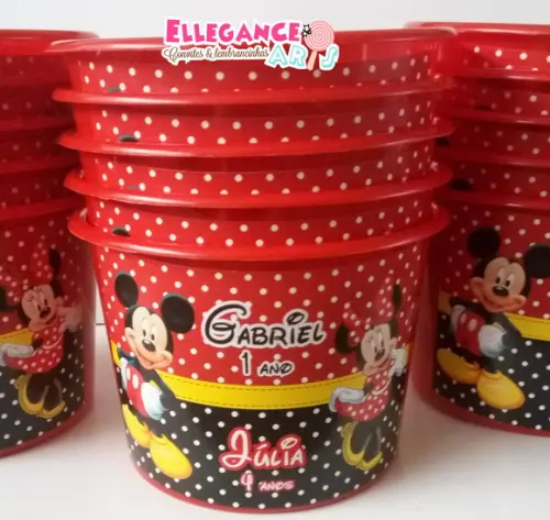 Balde de Pipoca Mickey e Minnie