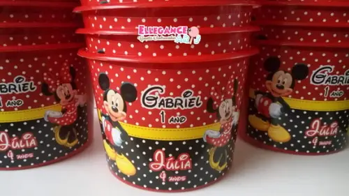 Balde de Pipoca Mickey e Minnie