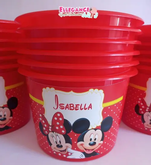 Balde de Pipoca Mickey e Minnie