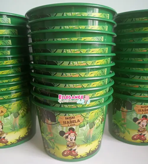Balde de Pipoca Minnie Safari