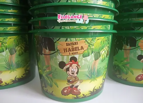 Balde de Pipoca Minnie Safari