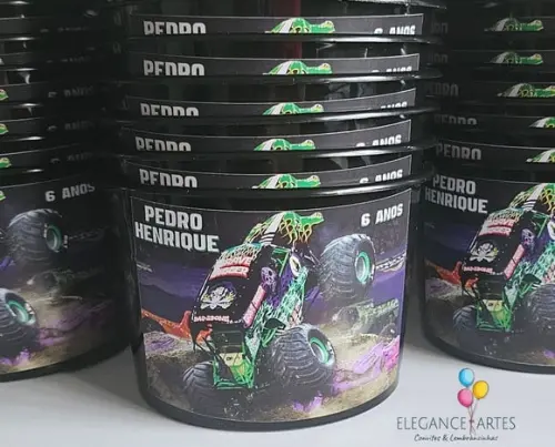Balde de Pipoca Monster Jam
