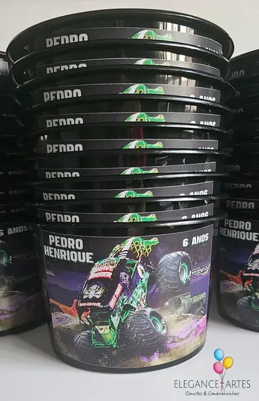 Balde de Pipoca Monster Jam