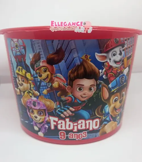 Balde de Pipoca Patrulha Canina o Filme