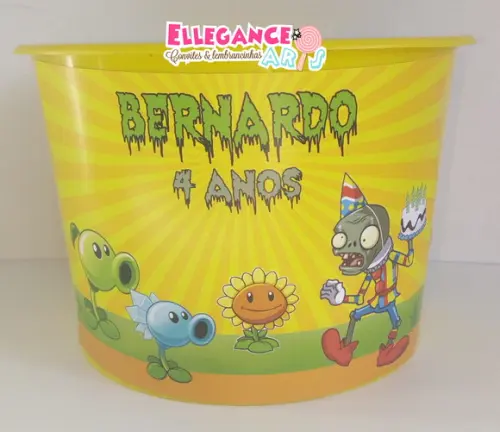 Balde de Pipoca Plants Vs Zumbies