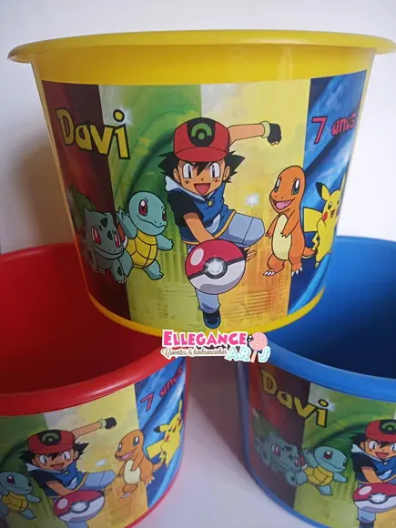 Balde de Pipoca Pokemon