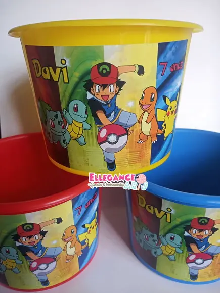 Balde de Pipoca Pokemon