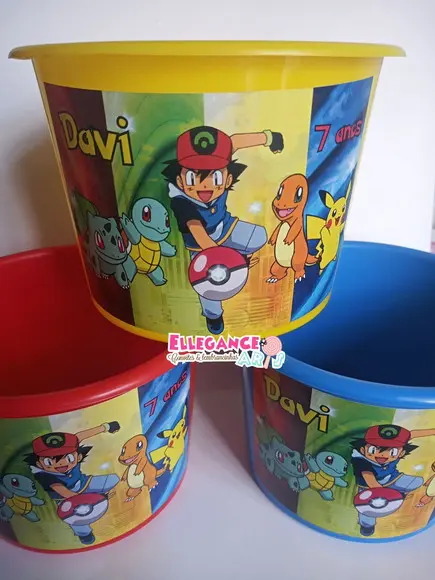 Balde de Pipoca Pokemon