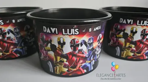 Balde de Pipoca Power Rangers