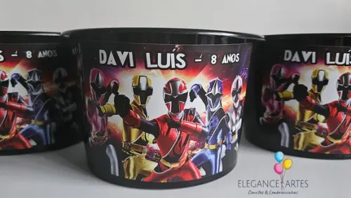 Balde de Pipoca Power Rangers
