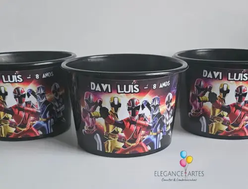 Balde de Pipoca Power Rangers