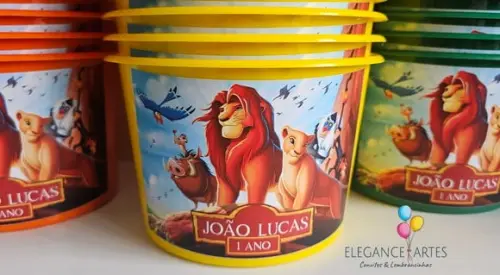 Balde de Pipoca Rei Leão