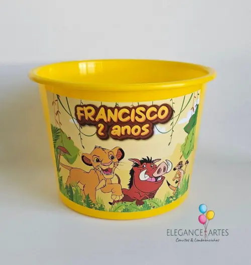 Balde de Pipoca Rei Leão