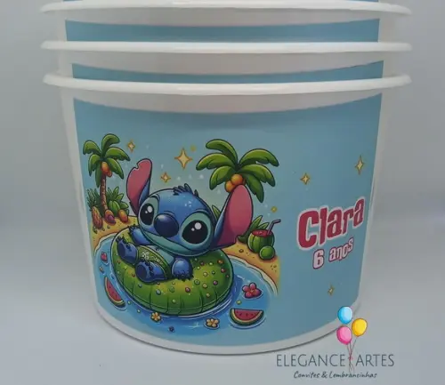 Balde de Pipoca Stitch