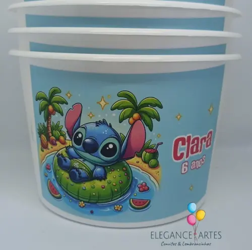 Balde de Pipoca Stitch