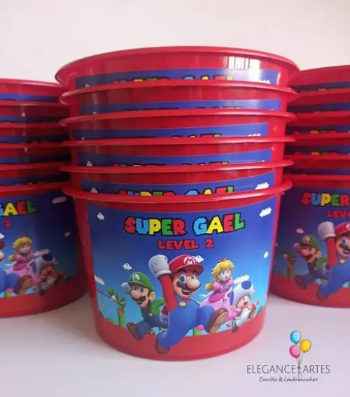Balde de Pipoca Super Mário