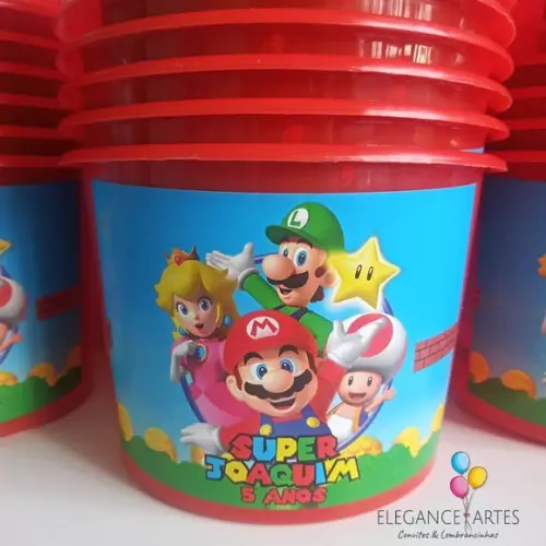 Balde de Pipoca Super Mário