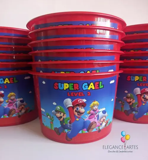 Balde de Pipoca Super Mário