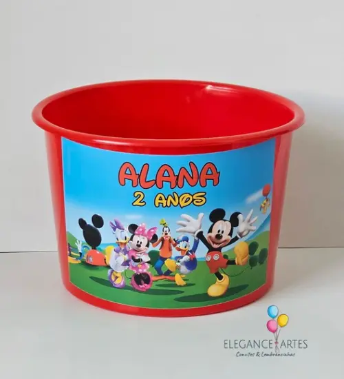 Balde de Pipoca Turma do Mickey