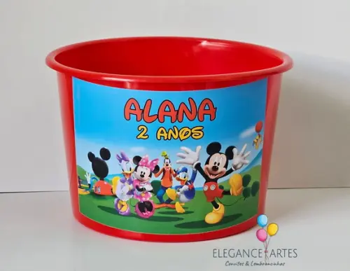 Balde de Pipoca Turma do Mickey
