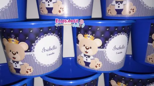 Balde de Pipoca Urso Príncipe