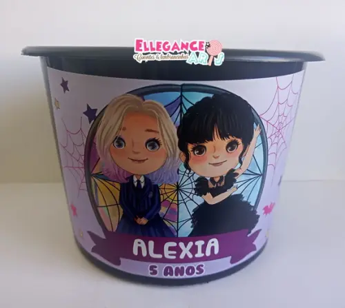 Balde de Pipoca Wandinha Addams/ Família Addams