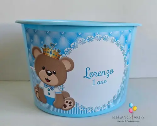 Balde de Pipoca Urso Rei