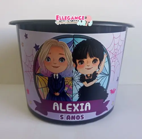 Balde de Pipoca Wandinha Addams/ Família Addams