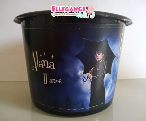 Balde de Pipoca Wandinha Addams/ Família Addams