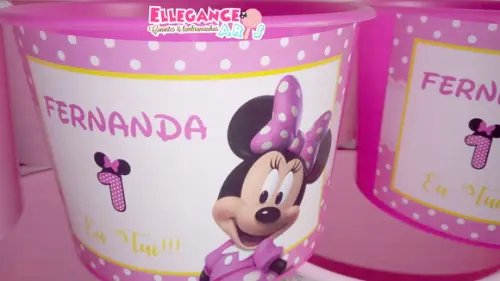 Baldinho de Pipoca Minnie