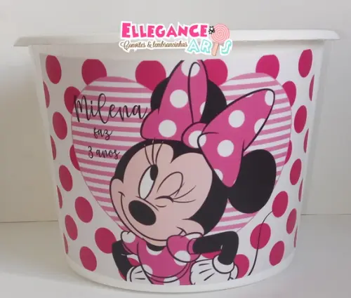 Baldinho de Pipoca Minnie