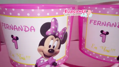 Baldinho de Pipoca Minnie