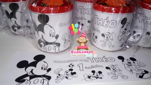 Caneca para Colorir Mickey