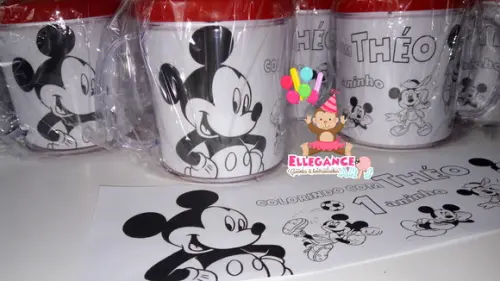 Caneca para Colorir Mickey