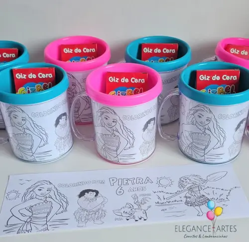 Caneca para Colorir Moana